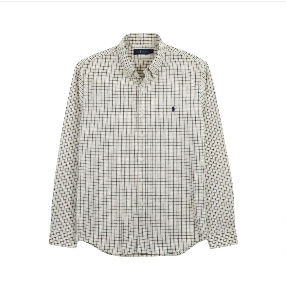 Ralph Lauren Men's XL Gingham Check Classic Fit Oxford Button Down Collar